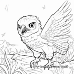 Hawk Hunting in the Wild Coloring Pages 1