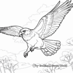 Hawk Hunting in the Wild Coloring Pages 2