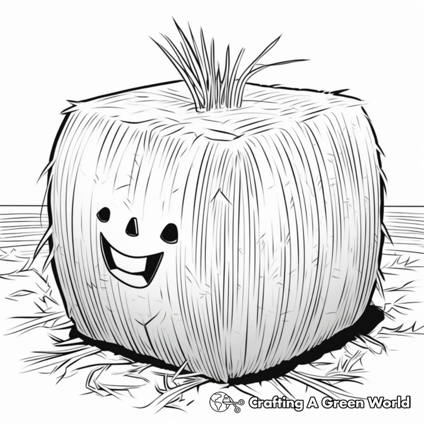 Hay Bale Coloring Pages - Free &amp; Printable!