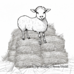 Haystack and Farm animals Coloring Pages 3