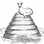 Haystack and Farm animals Coloring Pages 4