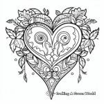Heart and Arrow Coloring Pages for Valentine's Day 1