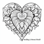 Heart and Arrow Coloring Pages for Valentine's Day 2