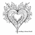 Heart and Arrow Coloring Pages for Valentine's Day 4