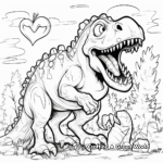 Heart-Pounding T Rex Chase Coloring Pages 2