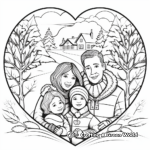 Heart-warming Family Winter Solstice Celebration Coloring Pages 1