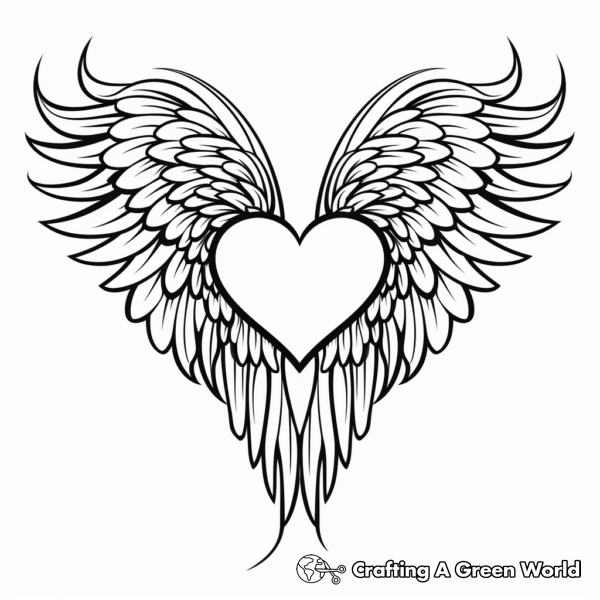 Heart With Wings Coloring Pages - Free & Printable!