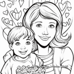 Heartfelt Message: Happy Birthday Mom Coloring Pages 2