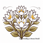 Hearts Nestled in Lotus Flower Coloring Pages 3