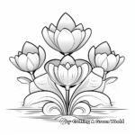 Hearts Nestled in Lotus Flower Coloring Pages 4