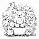 Heartwarming Animal Coloring Pages for Relaxation 4