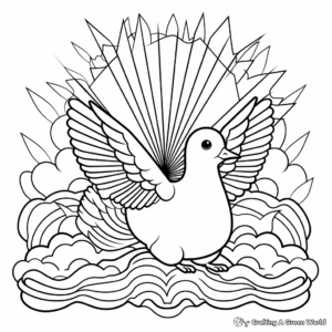 Heavenly Dove Baptism Coloring Pages 1