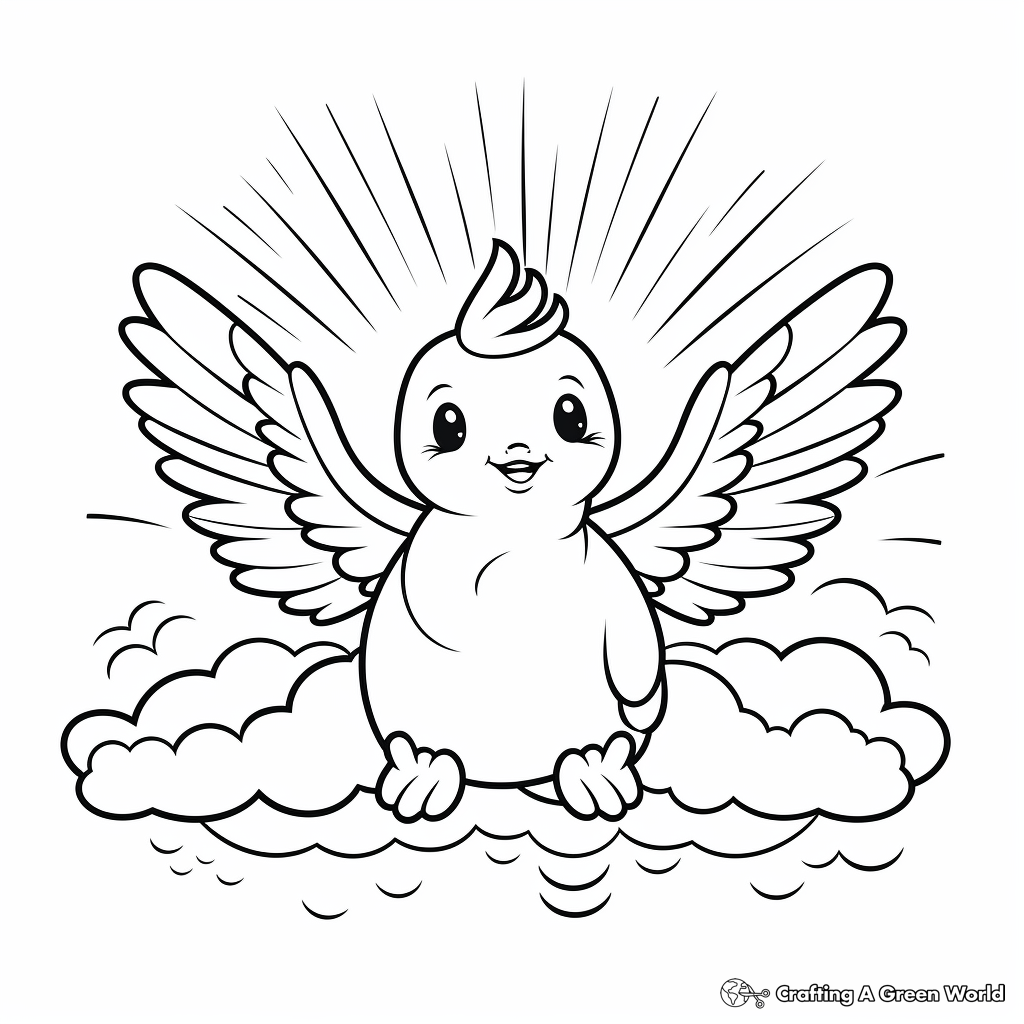 Heavenly Dove Baptism Coloring Pages 2