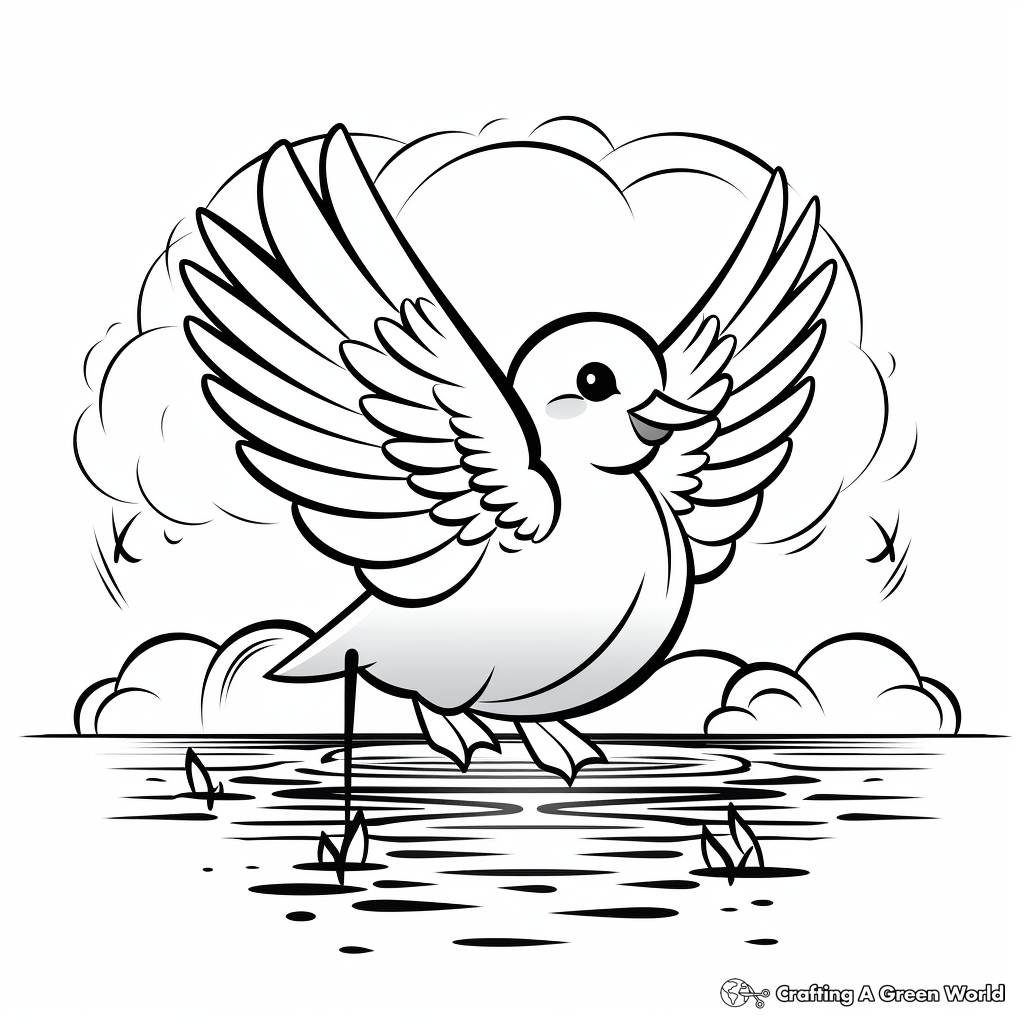 Heavenly Dove Baptism Coloring Pages 4