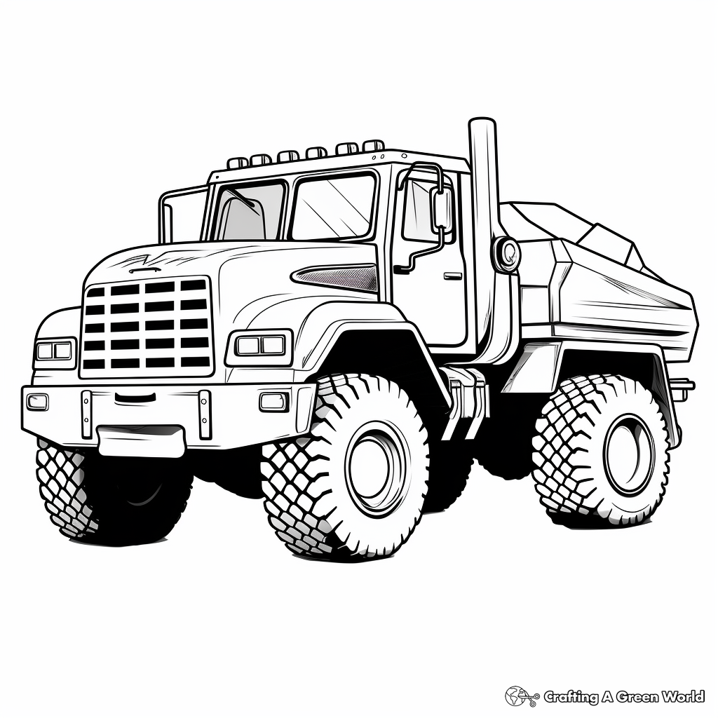 Heavy Duty Snow Plow Truck Coloring Pages 2