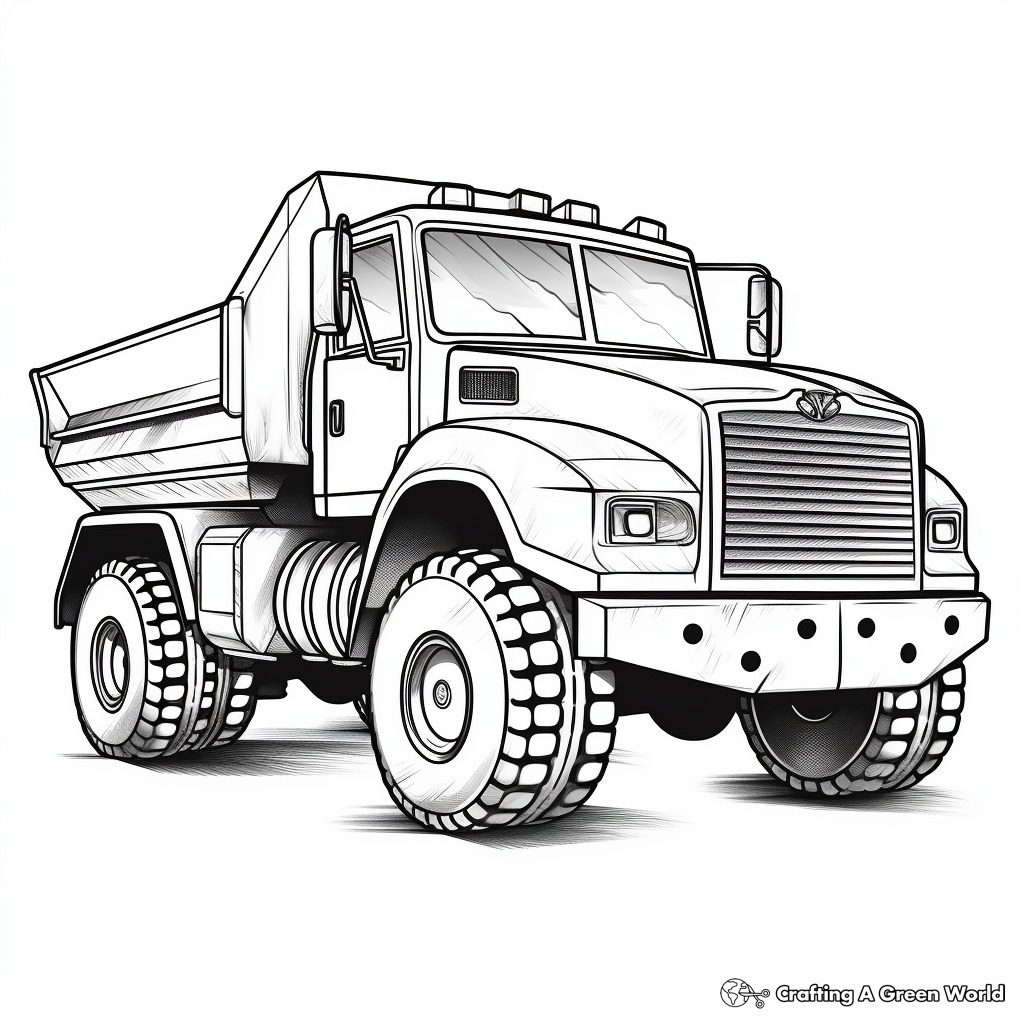 Heavy Duty Snow Plow Truck Coloring Pages 3