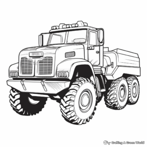 Heavy Duty Snow Plow Truck Coloring Pages 4