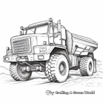 Heavy Load Dump Truck Coloring Pages 1