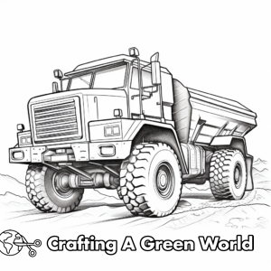 Dump Truck Coloring Pages - Free &amp; Printable!