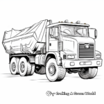 Heavy Load Dump Truck Coloring Pages 2