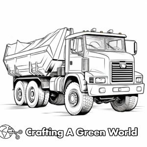 Dump Truck Coloring Pages - Free &amp; Printable!