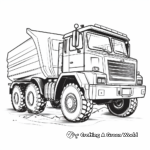 Heavy Load Dump Truck Coloring Pages 3