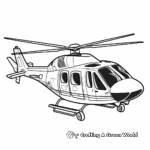 Helicopter and Airplane Coloring Pages 1