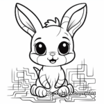Help Baby Bunny Find His Way: Maze Coloring Pages 3