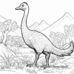 Herbivorous Therizinosaurus Coloring Pages 1
