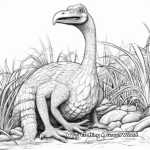 Herbivorous Therizinosaurus Coloring Pages 2