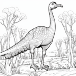 Herbivorous Therizinosaurus Coloring Pages 4