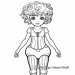 High-Fashion Runway Leotard Coloring Pages 3
