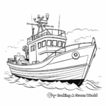 High Seas Commercial Fishing Boat Coloring Pages 2