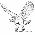 High-speed Peregrine Falcon Hunting Coloring Pages 1