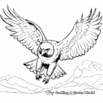 High-speed Peregrine Falcon Hunting Coloring Pages 4