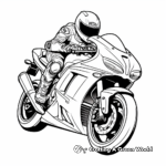 Páginas para colorear de motos deportivas de alta velocidad 2