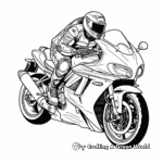 Páginas para colorear de motos deportivas de alta velocidad 3