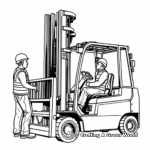 High Stacking Order Picker Forklift Coloring Pages 1
