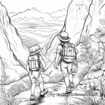 Hiking Adventure During Spring Break Coloring Pages 1