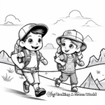 Hiking Adventure During Spring Break Coloring Pages 2