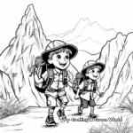 Hiking Adventure During Spring Break Coloring Pages 3