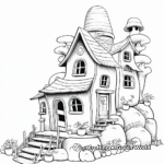 Hillside Gnome House Coloring Pages 2