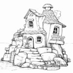 Hillside Gnome House Coloring Pages 4