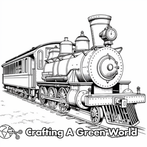 Realistic Train Coloring Pages - Free &amp; Printable!