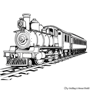 Realistic Train Coloring Pages - Free &amp; Printable!