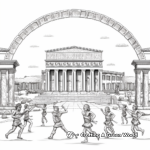Historic Ancient Greek Olympics Coloring Pages 1