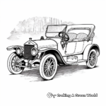 Historic Ford Model T Coloring Pages 1