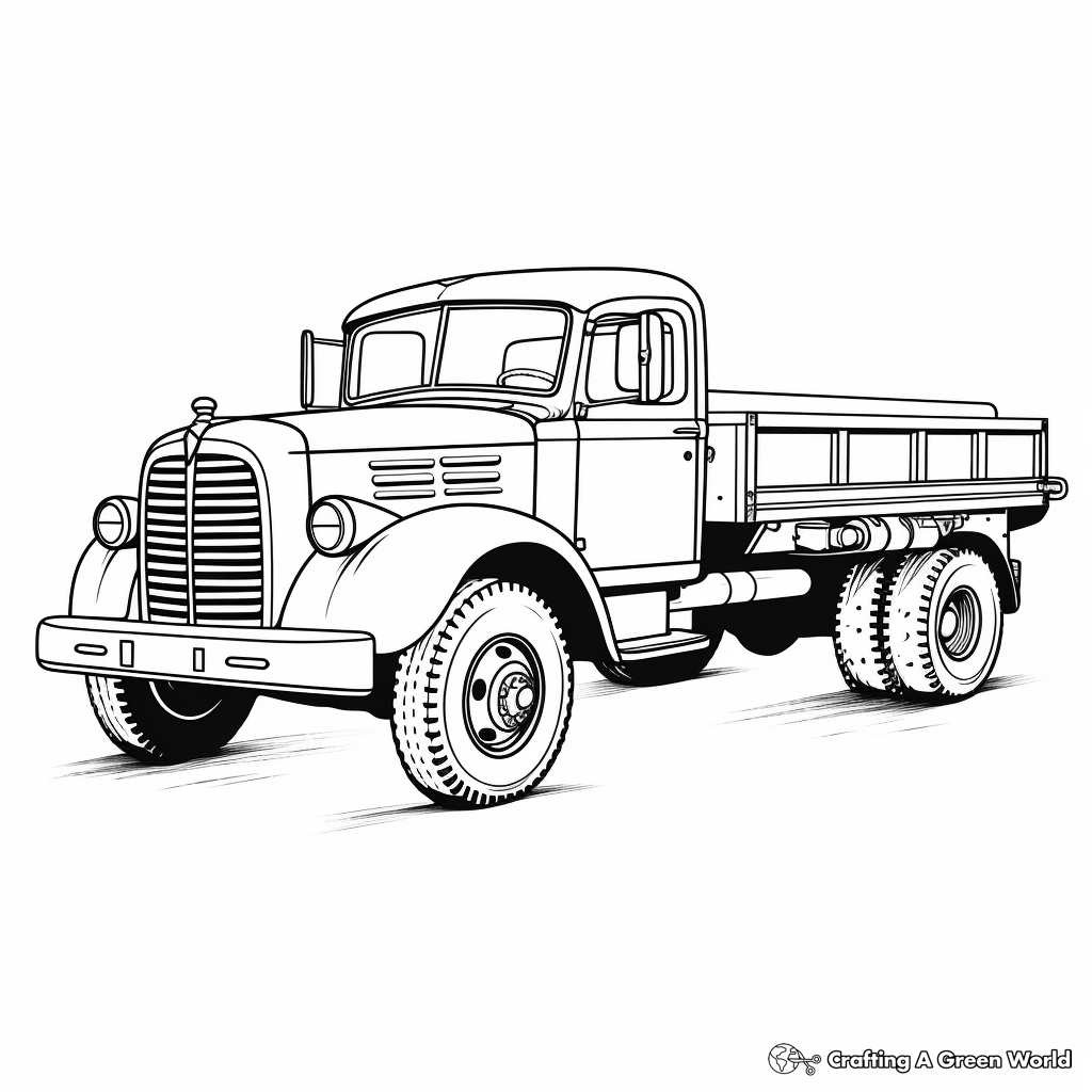 Historic Military Truck Coloring Pages 2