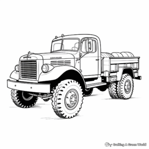 Historic Military Truck Coloring Pages 4