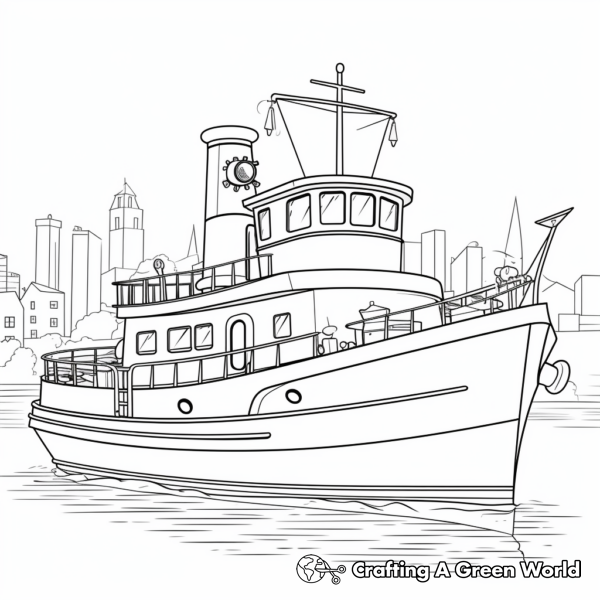 Tugboat Coloring Pages - Free & Printable!